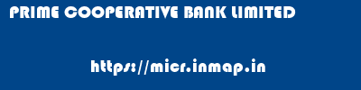 PRIME COOPERATIVE BANK LIMITED       micr code